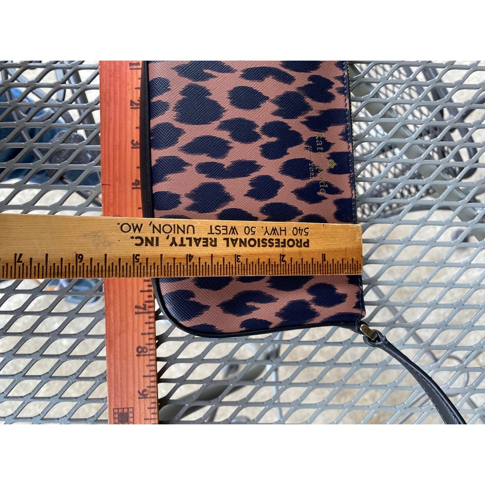 Kate Spade Schuyler Small Crossbody Leopard Print Bag Brown Black Saffiano - Picture 13 of 13